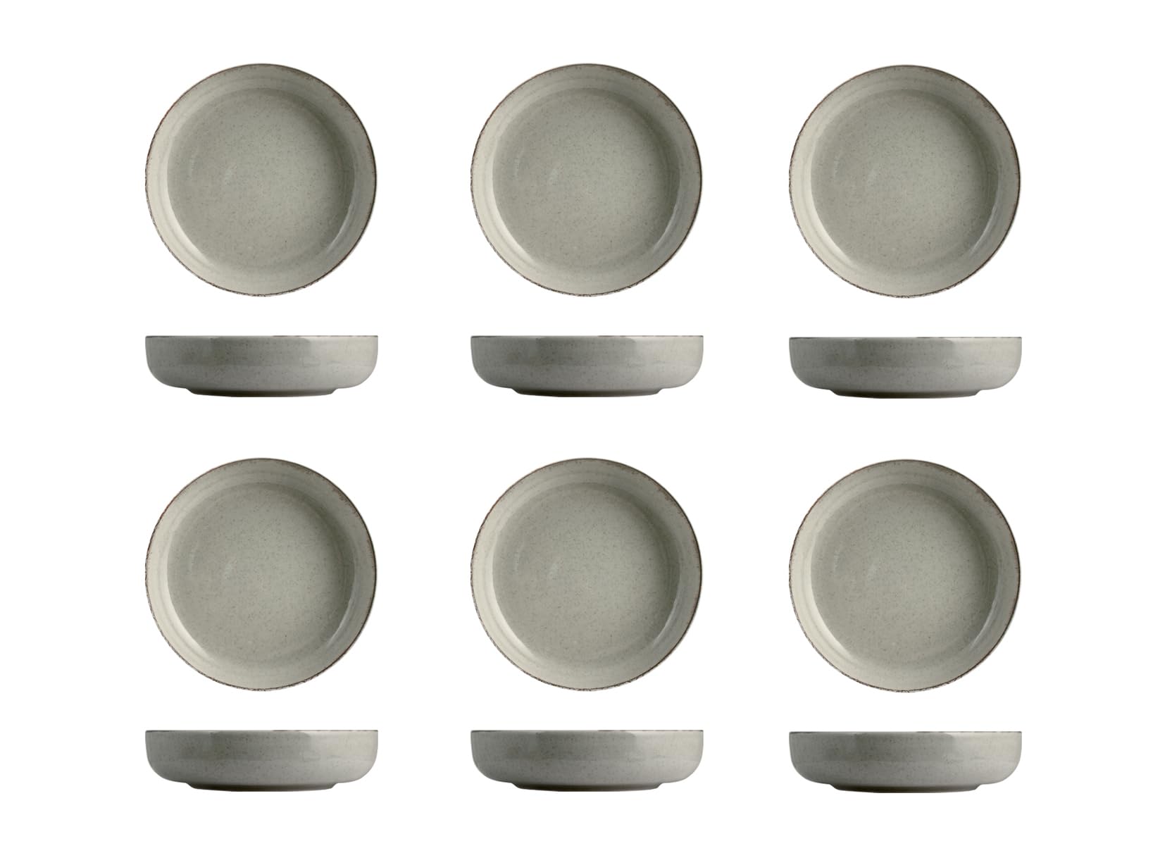 H&H Set 6 Ciotoline Pearl Grigio Cm 15