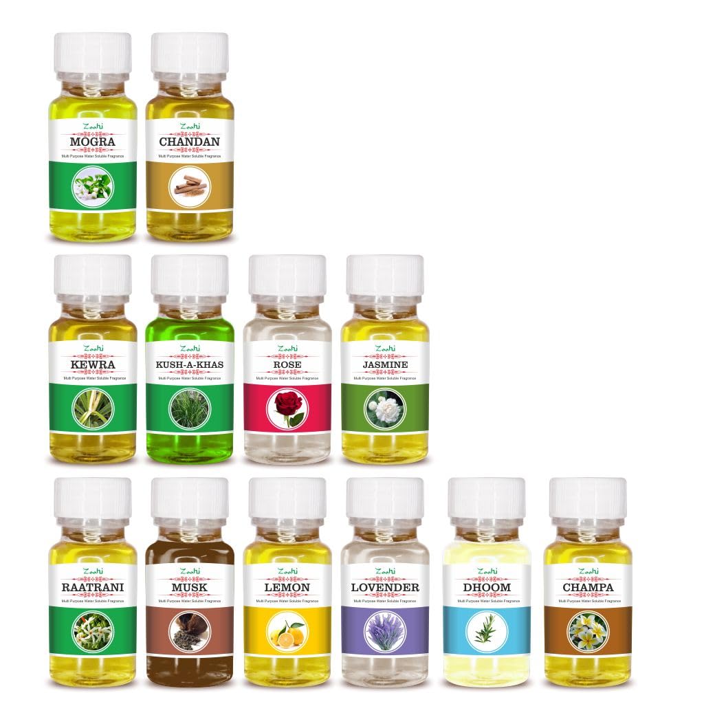 perfume Attar scent Multipurpose water soluble oil, Homemade soap Perfume, Different Combination Pack (Also Usefull For Aroma Diffuser) Pack of 12 x 10 ml(120 ML) (Scent Set 2)