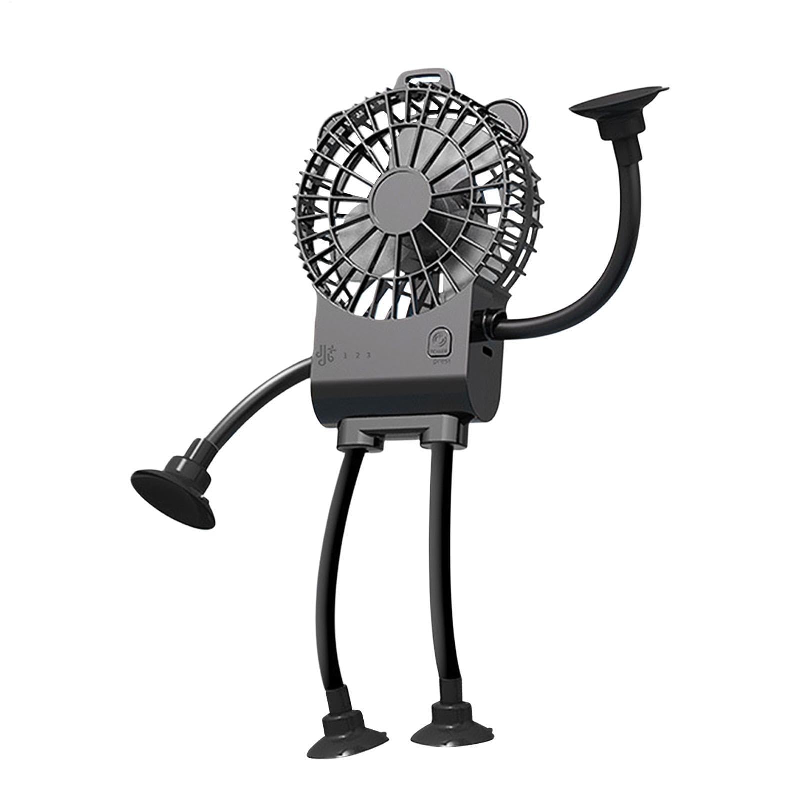 Mini ventilateur de bureau robot anti-chaleur pour nuit et camping