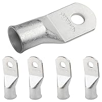 Vista 128 de SELTERM 25 piezas de lengüetas de cable de batería de cobre estañado de grado marino de 2/0 AWG de 3/8 pulgadas, terminales de anillo de calibre 00