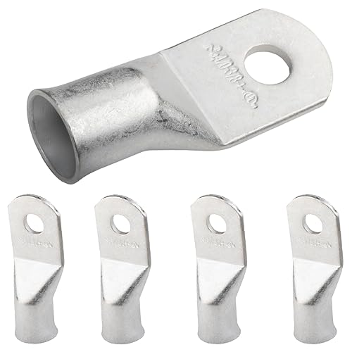 Miniatura 272 de SELTERM - Terminal en anillo de grado marino UL 2/0 AWG 3/8 pulgadas (25 uds) para batería, terminal tubular de cable eléctrico, conector calibre