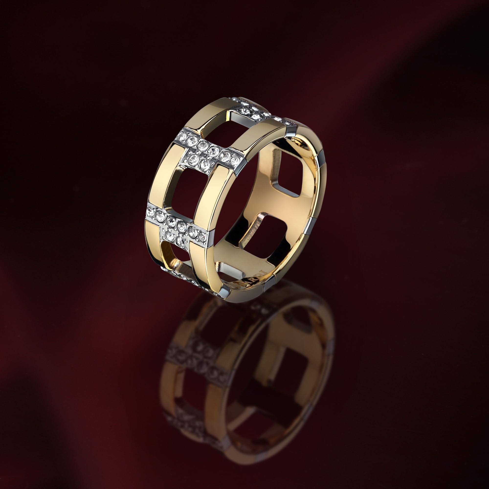 Trussardi TJAXC38012 - Anello da donna in acciaio con logo T