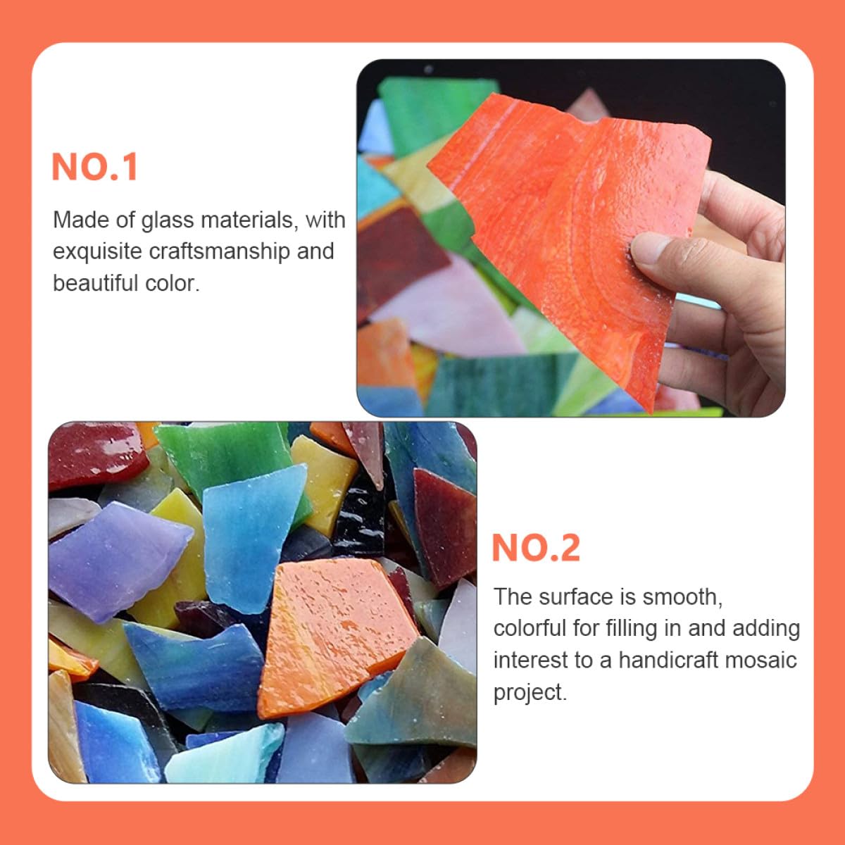 Operitacx Glas Mosaiksteine Selbstgemacht Satz 1 Kg Bunte Unregelmäßige Glasfragmente Mosaikfliesen Bastelmaterial für Gartenkunst und Dekoration Zufällige Farbe