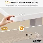 JOY worker Small Electric Standing Desk, 35" x 20" Whole Piece Height Adjustable Desk with Memory Controller, White Sit to Stand Desk Workstation for Home Office