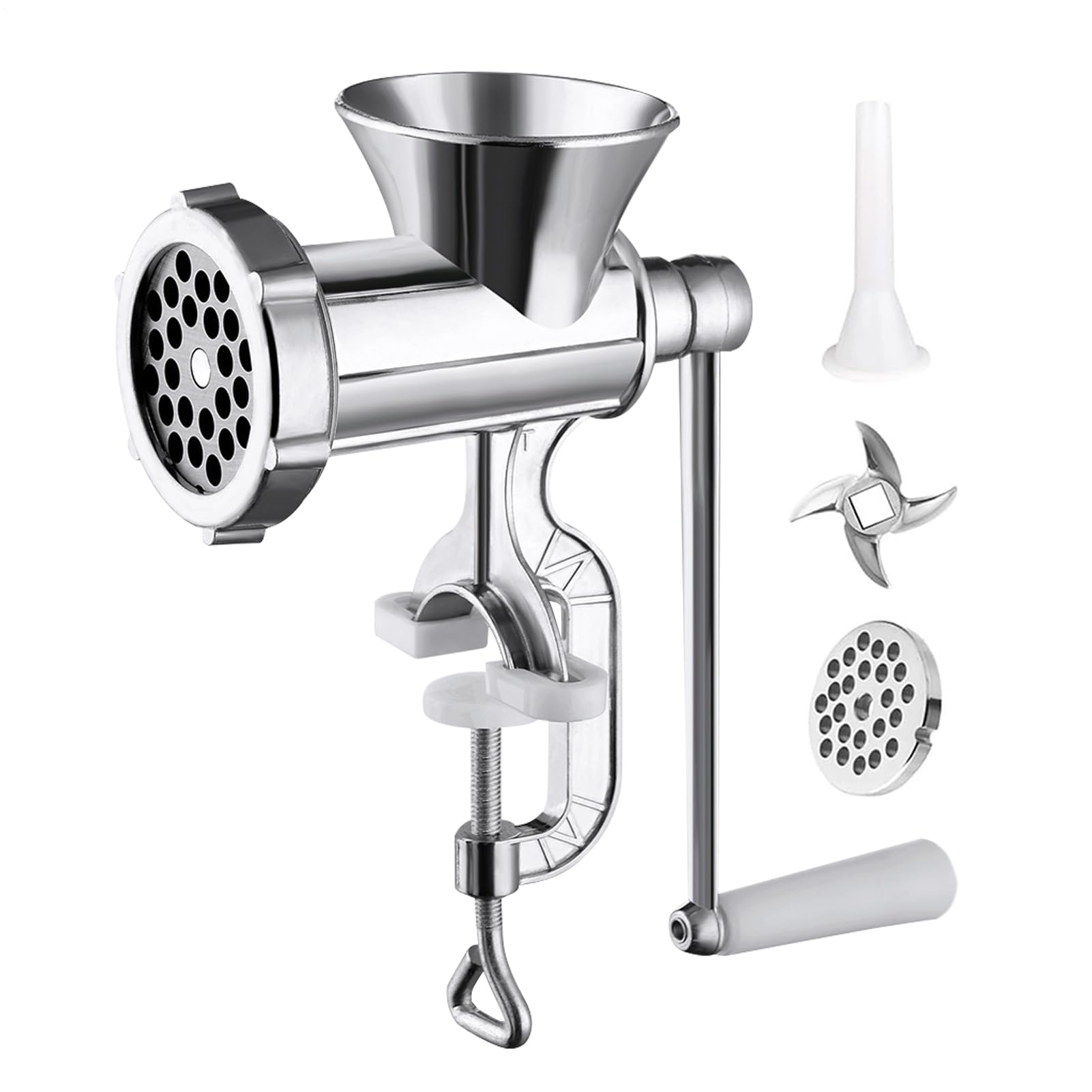 Tritacarne Manuale - Alimenti Robustissimo Manuale | Tritacarne A Manovella Per Casa | Carne Manzo Pepe Funghi Pollo Cucina Dormitorio Appartamento