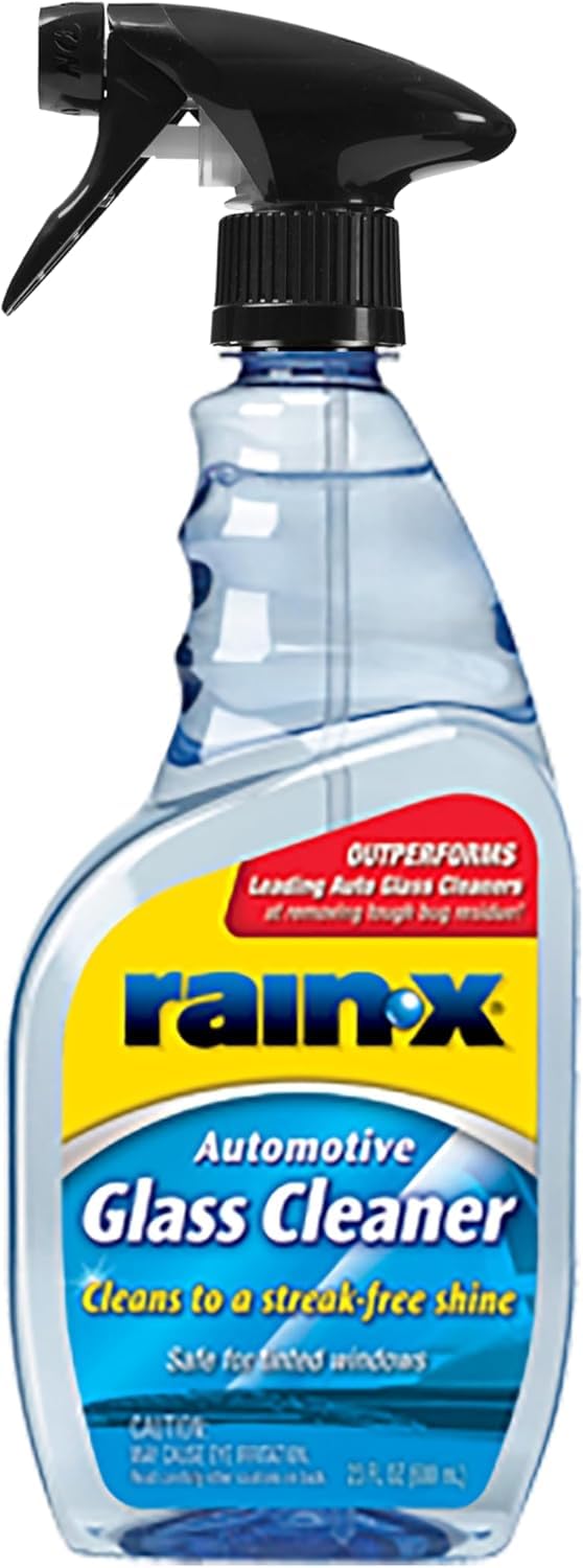 Rain-X Automotive Glass Cleaner 680ml 630018 - Glass Cleaner for Car Exterior Windows, Interior Windows, All Windows & Mirrors - Spray and Wipe Clean for Clear View of Your Home Window or Mirror