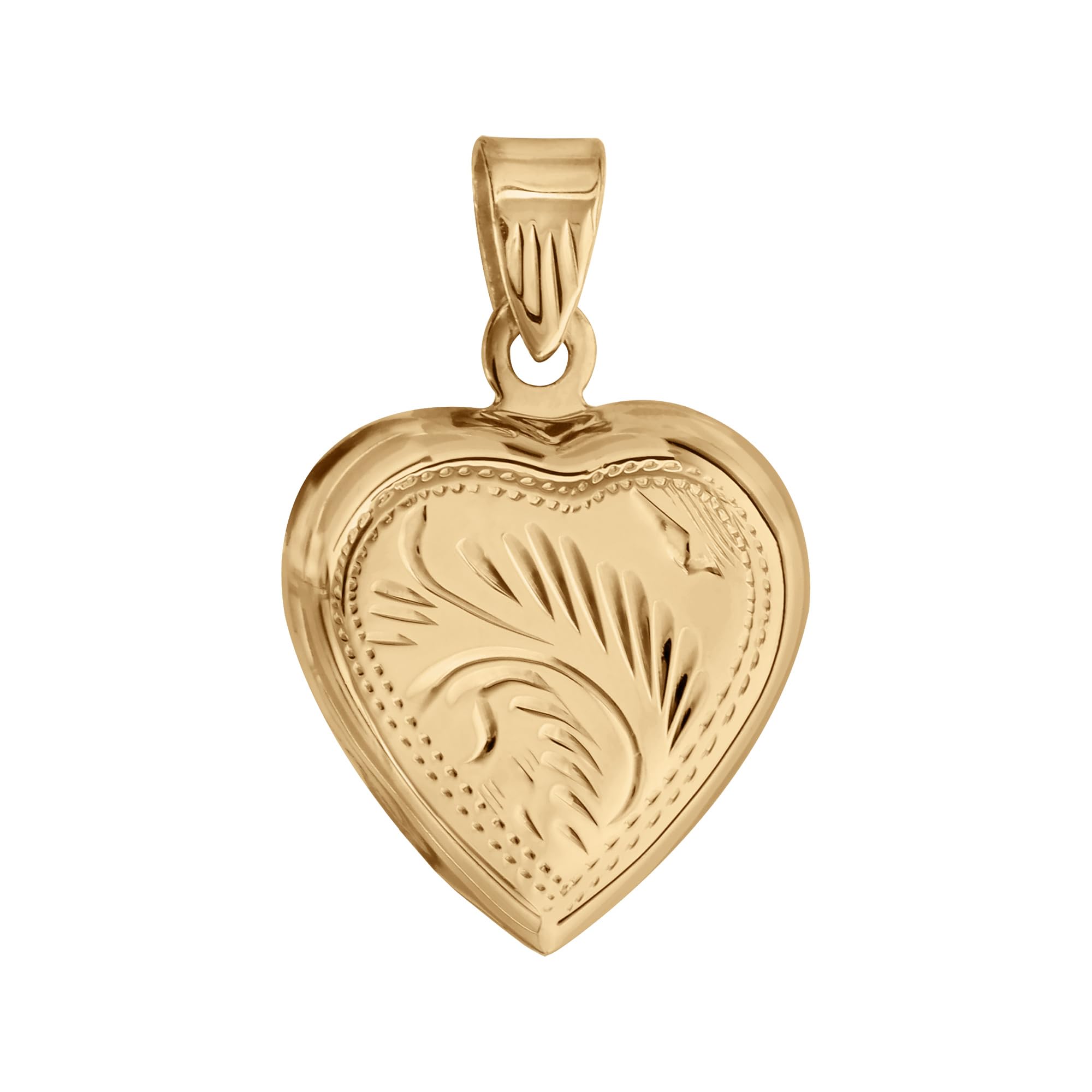 1001 Bijoux Pendentif cassolette forme coeur vermeil (Or sur Argent) motif recto verso + écrin (offert)