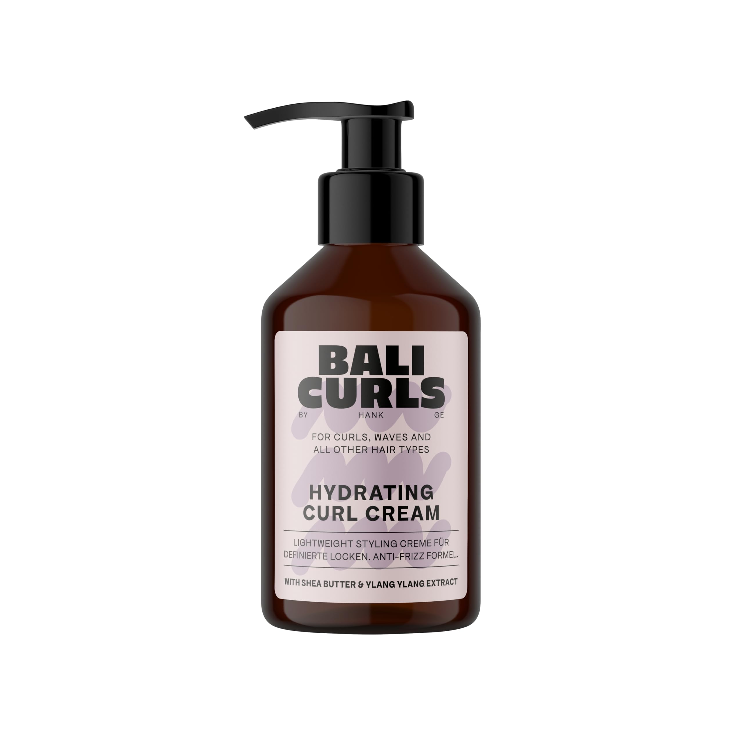 BALI CURLS Hydrating Curl Cream - Crème bouclante hydratante au beurre de karité, huile de coco & ylang-​ylang - Crème bouclante pour des boucles souples et définies - Soin végétalien pour boucles natu