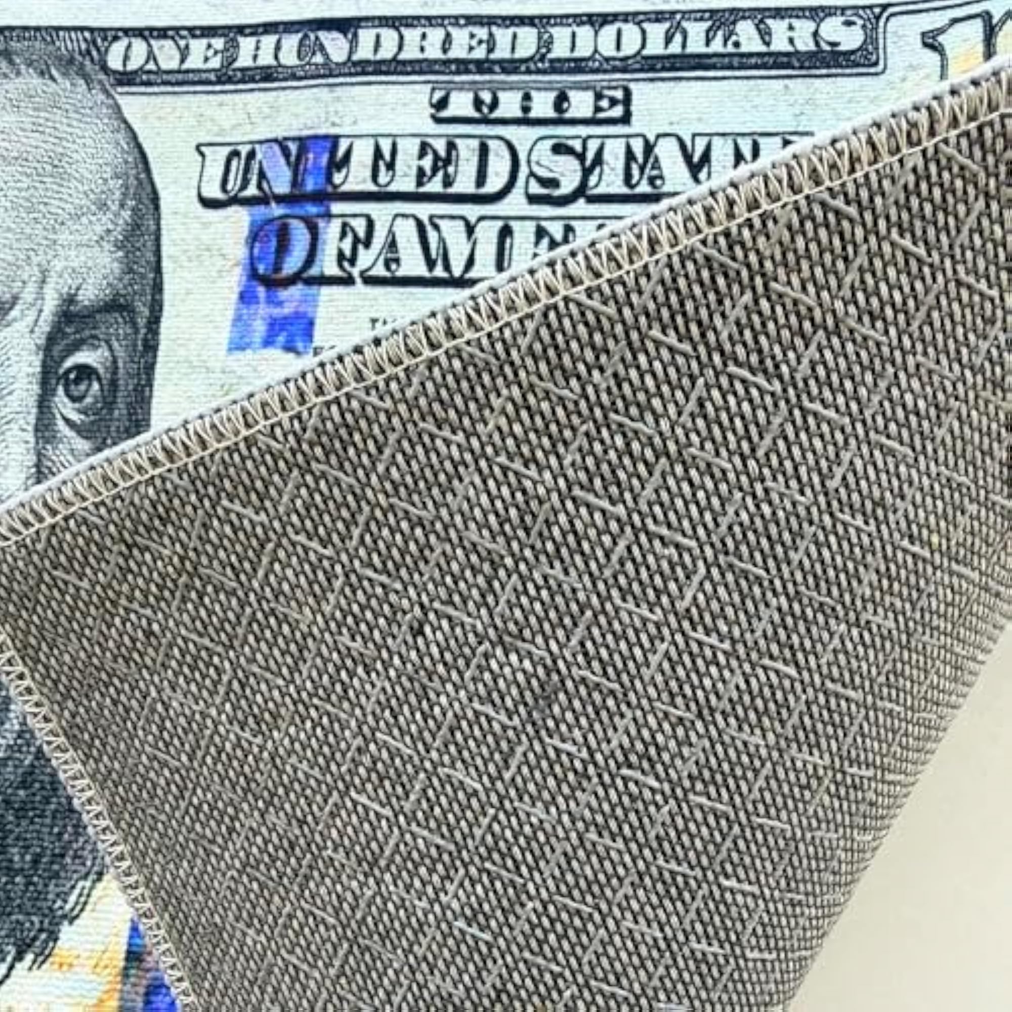 Currency Area Rug 100 Dollar Bill Design Non-Slip Doormat