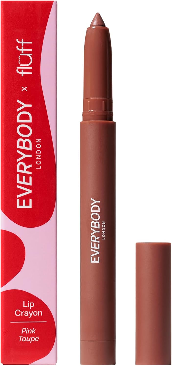 EVERYBODY LONDON x FLUFF, Wykręcana Konturówka i Pomadka do ust, 2w1, Blending Lip Crayon, Kremowa Kredka, Satynowe Wykończenie, Mocne Krycie (Pink Taupe)