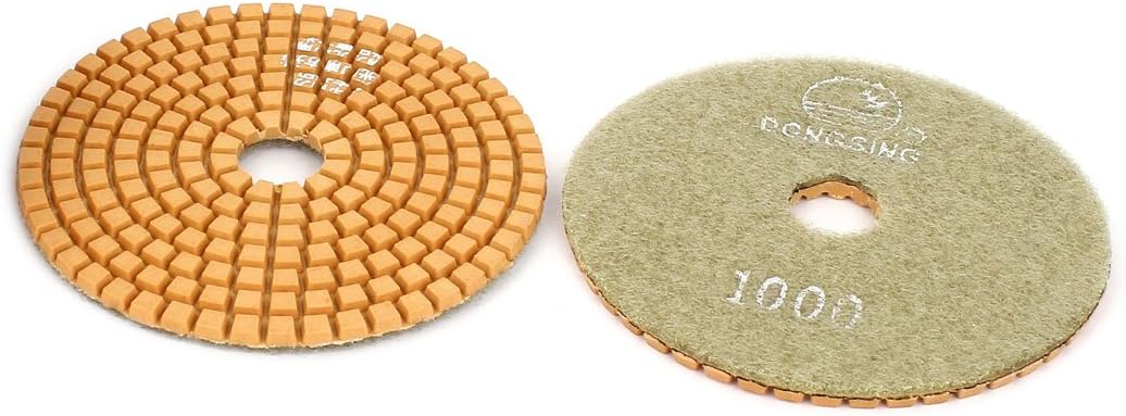 10pcs 1000 Abrasive Wheels & Discs Grit 4" Dia Wet Diamond Polishing Pads Beige for Cutoff Wheels Granit-e Marble