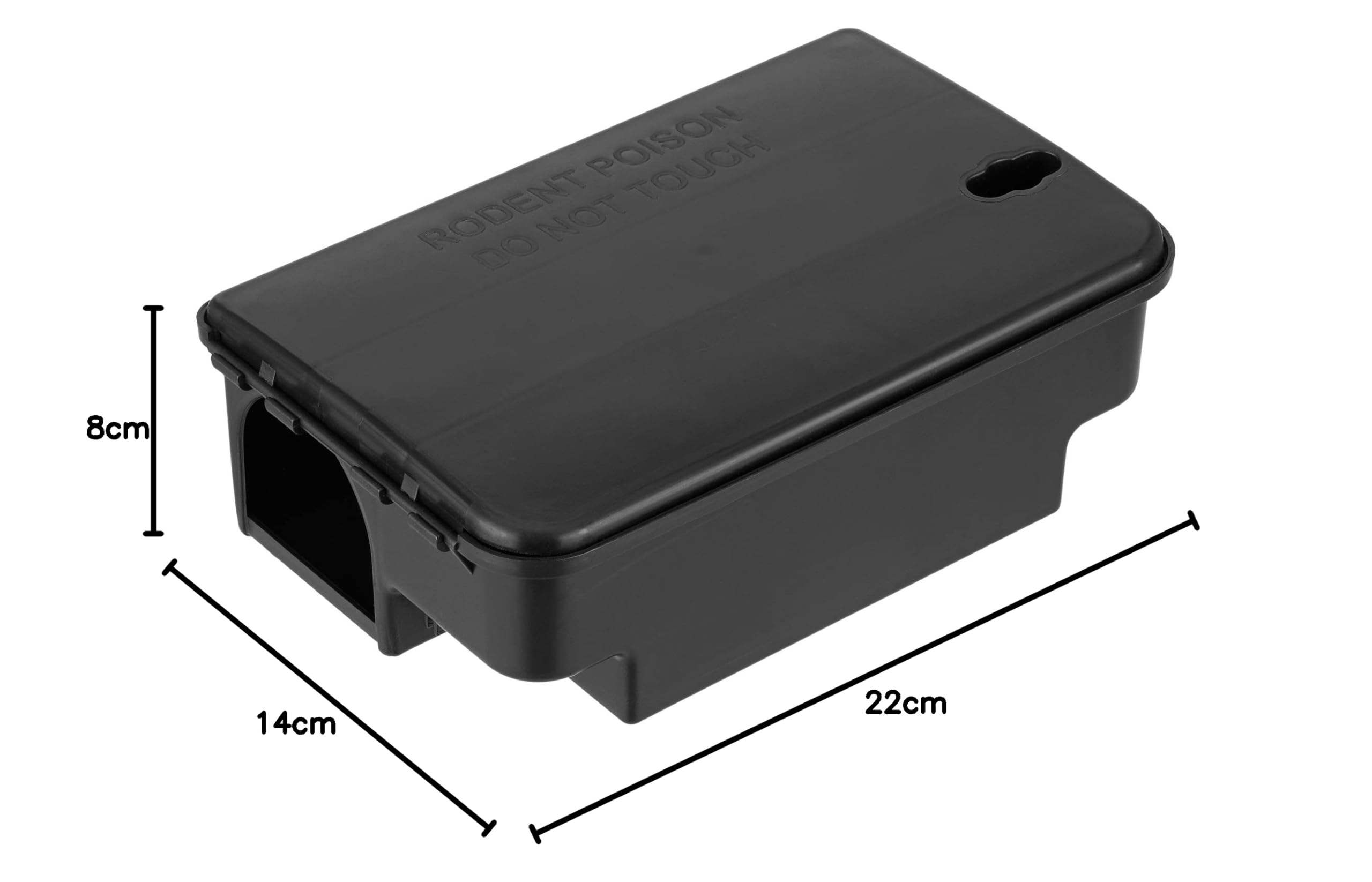 Köder-Discount Stazione per esche per topi (Esche non incluso) – 2 Trappola per topi resistente e sicure con ingresso doppio, chiave e coperchio che evitano il contatto diretto (22 x 14 x 8 cm)