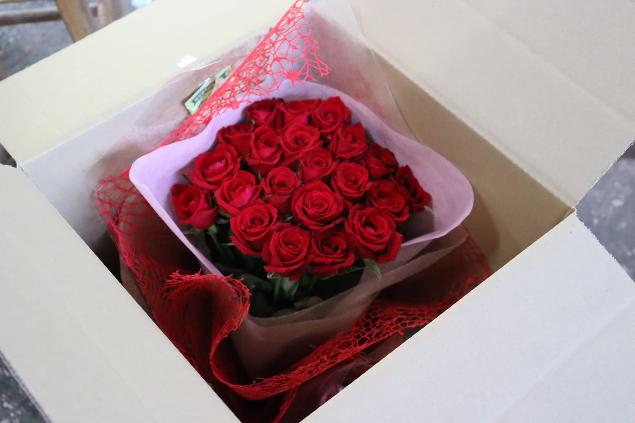 Amazon.co.jp: PURIZA Rose Bouquet, Fresh Flowers, Red, Number of