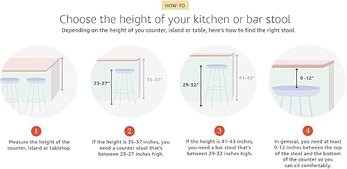 Miniatura 56 de Taburetes industriales modernos de metal con respaldo y 4 patas para barras, marca AC Pacific (juego de 2 unidades), Metal, Negro gastado Negro