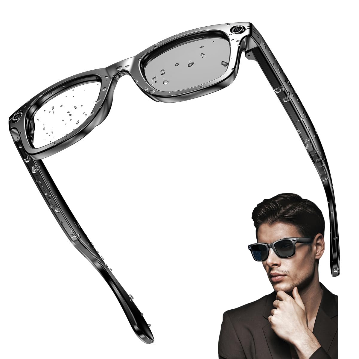 Meacode AI Smart Glasses Original Multifunctional Glasses 8MP Camera Real-Time Translation Colour-Changing Glasses