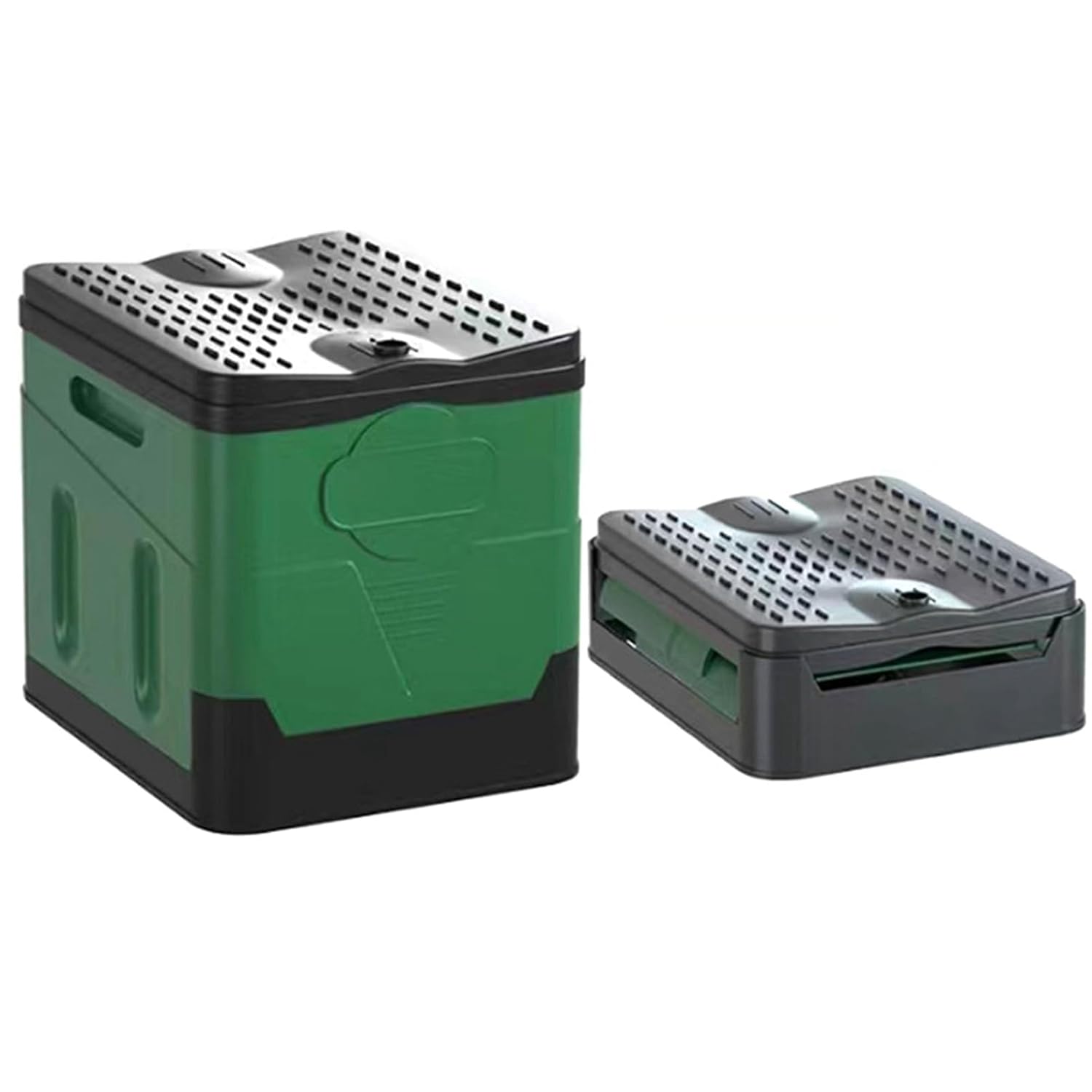 HighQuality Portable Toilet for Camping Hiking Travel, Simple to Use, 1.47kg, Black/Black and Grey/Army Green, Toilet Only/ + Garbage Bag, Great for Traveling/backpacking/boating ()