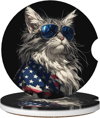 Miniatura 22 de Portavasos para automóvil, 2 unidades, posavasos para automóvil, para verano, para gato, absorbente, para decoración de automóvil, accesorios para