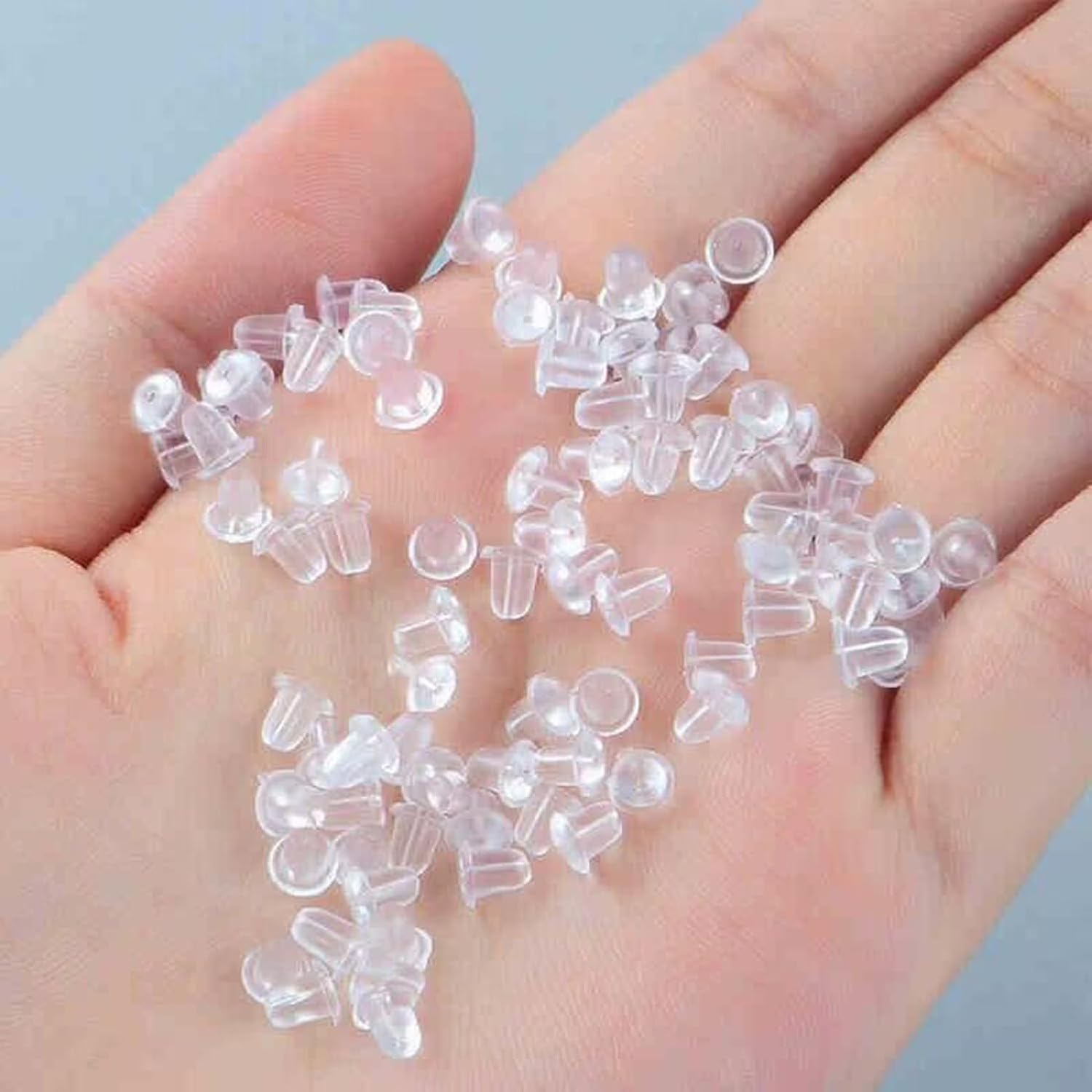 2000Pcs Small Silicone Earrings Backings Earring Backs for Studs Rubber Plastic Clear Soft Earring Backs Cluth Ring Stopper Replacement for Fishhook Earrings Studes (1 Styles Small)