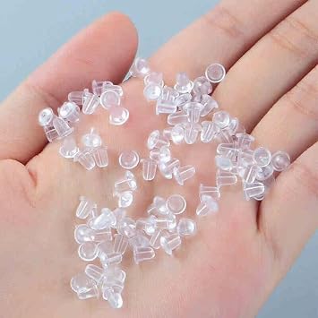 2000Pcs Silicone Earring Backs Small Clear Soft Clutch Replacement