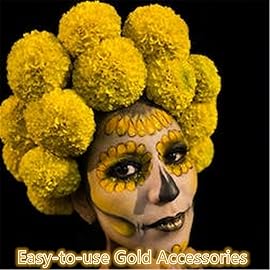 Go Ho Gold Cream-Blendable Face Body Paint Stick,Easy to Color Eye Black Gold Face Paint Football/Baseball/Softball,Safe Facepaint Nose&Lip Smacking for Halloween Makeup