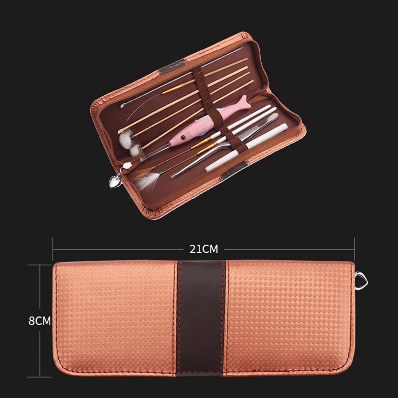 Productos para Eliminar Cerumen, Juego de Herramientas de Limpieza de Cerumen, Cuchara emisora de luz, Pluma de Ganso, Salud para Masaje de