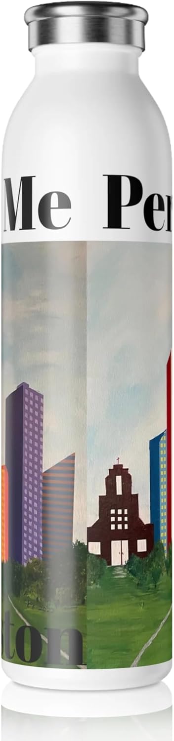 Houston Views Slim Water Bottle (20oz) | Texas White 20oz