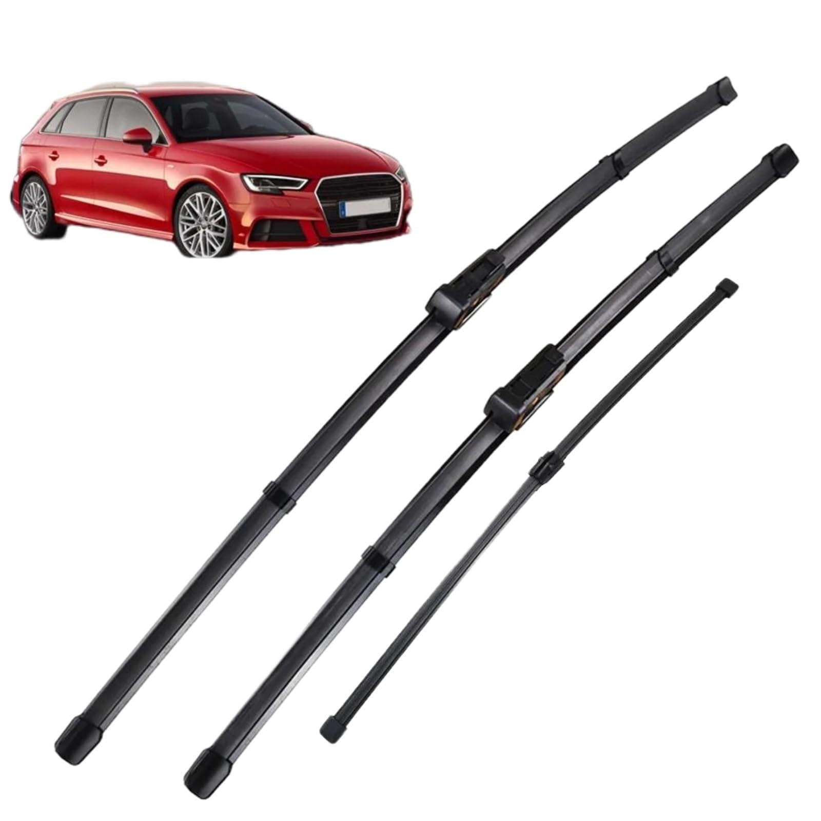 Balais d'essuie-glace Audi A3 S3 8V 2012-2020 avant arrière 26 16 13 pouces pare-brise