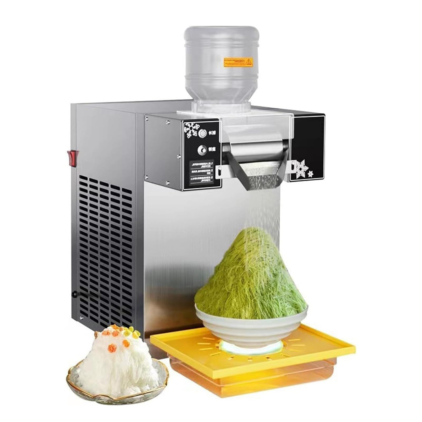 Máquina para Hacer Granizados, Bingsu Machine, Regulación del Grosor, Capacidad: 60/120/180 kg/24h, para Cócteles Congelados, Conos De Nieve, Granizados 360W
