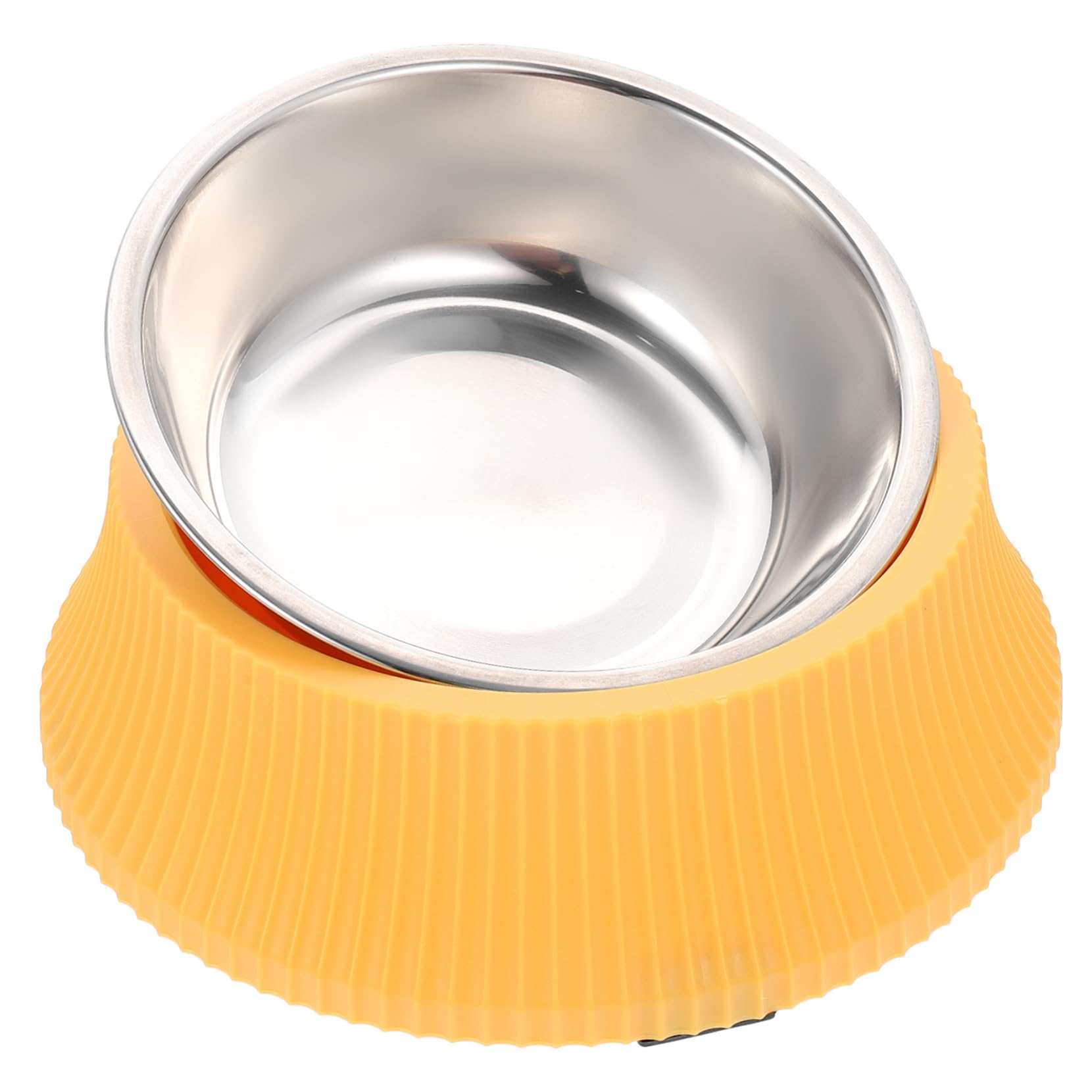 Happyyami Non-Slip Stainless Steel Dog Food Bowl Detachable Design for Easy Cleaning Comfortable Eating for Pets