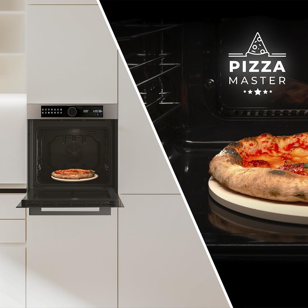 Cecotec Forno da Incasso Pirolitico Bolero Hexa P516000 Line A. Potenza 3250W, 73L, 14 funzioni: Pirolisi, Defrost, Grill, Airfryer. Dual Display e Cooling Fan. Porta Quadrupla Vetro. Classe A
