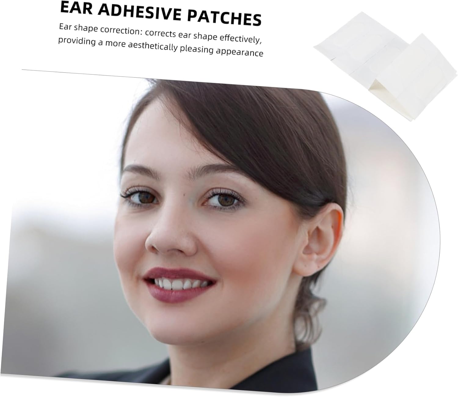 10pcs Ear Lift Stickers Elf Ear Lift Strips Adhesive Patches Plastic Support Rod