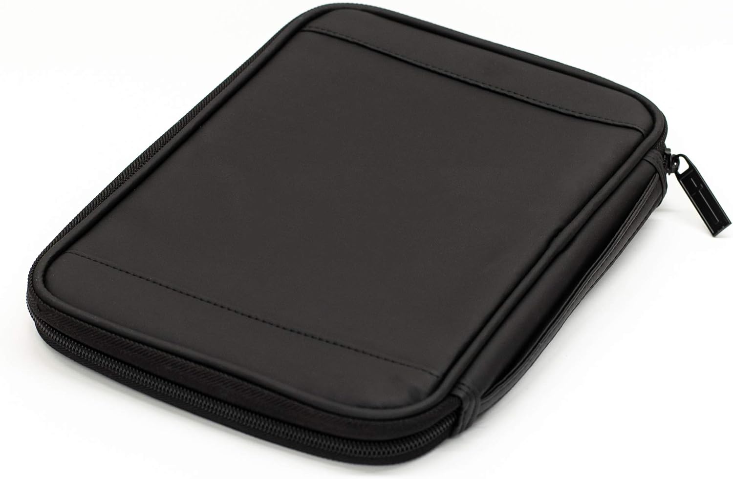 Black Fish Leather Like Vinyl Bible Cover Case with Handle, Thinline