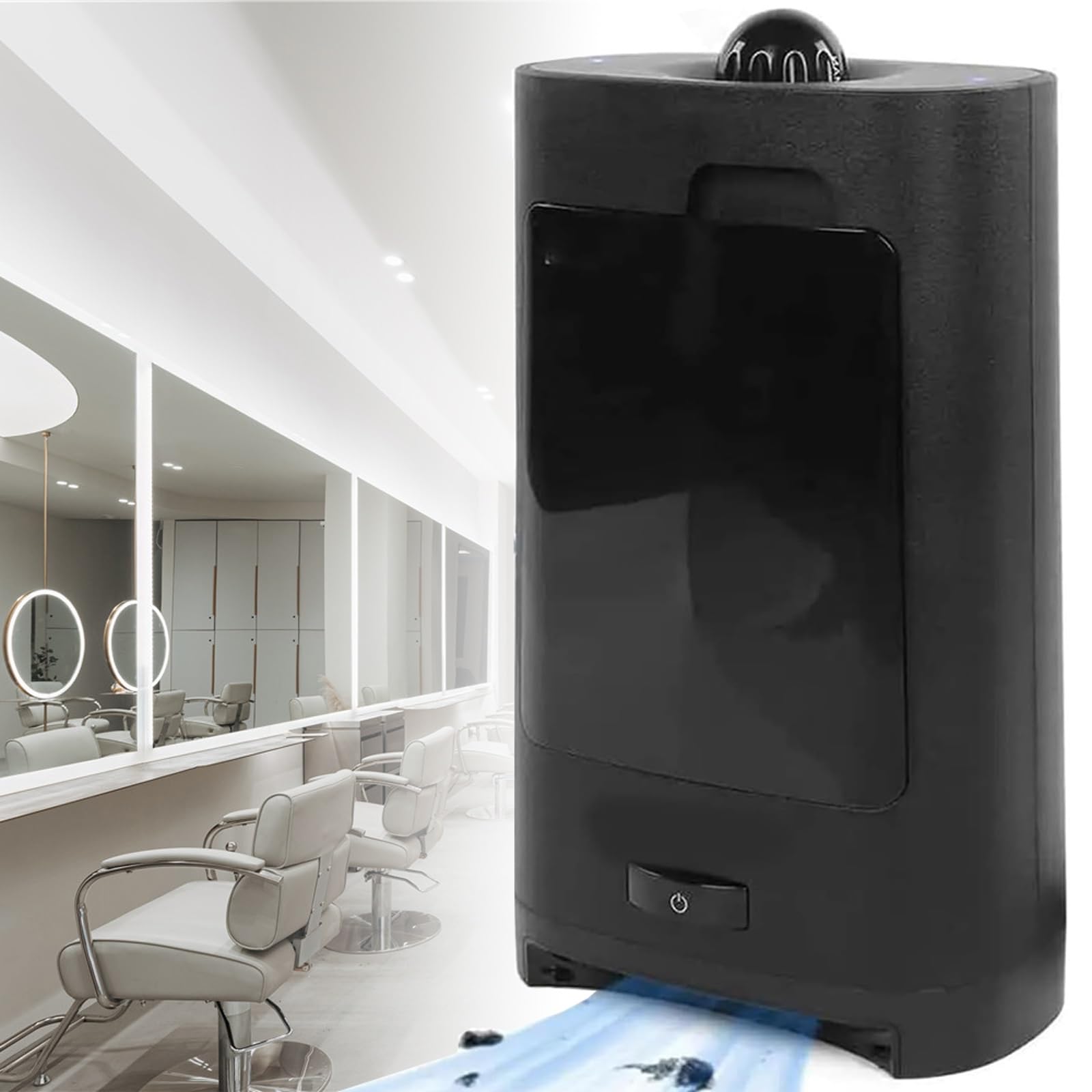 Aspiradora de salón con pelo roto, aspiradora de salón con pelo roto, aspiradora de peluquería de 1400 W, aspiradora estacionaria sin contacto de 2,7 l con filtro, bote de basura de barbería for salón