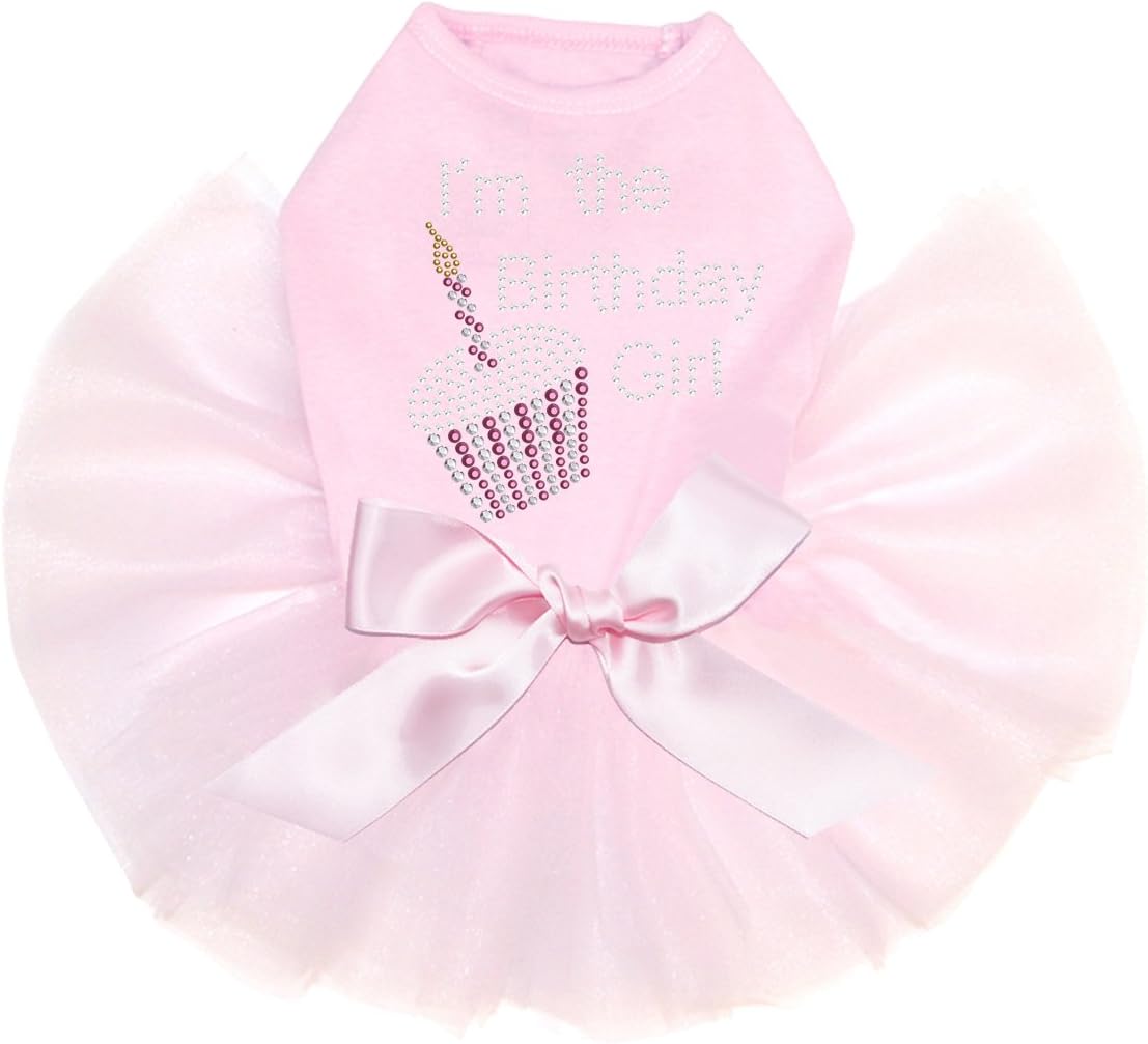 I'm The Birthday Girl - Dog Tutu Dress, M Pink