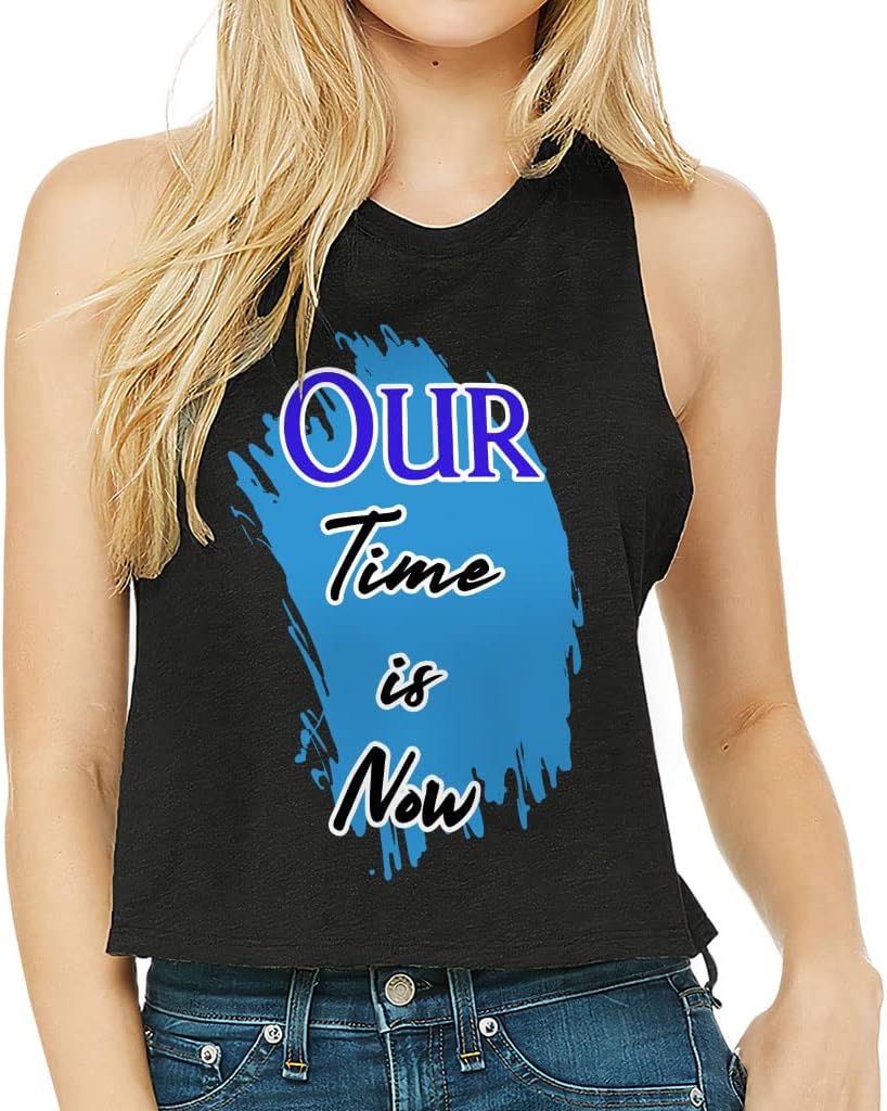 Inspirational Racerback Cropped Tank - Cool Saying Women's Tank - Themed Tank Top