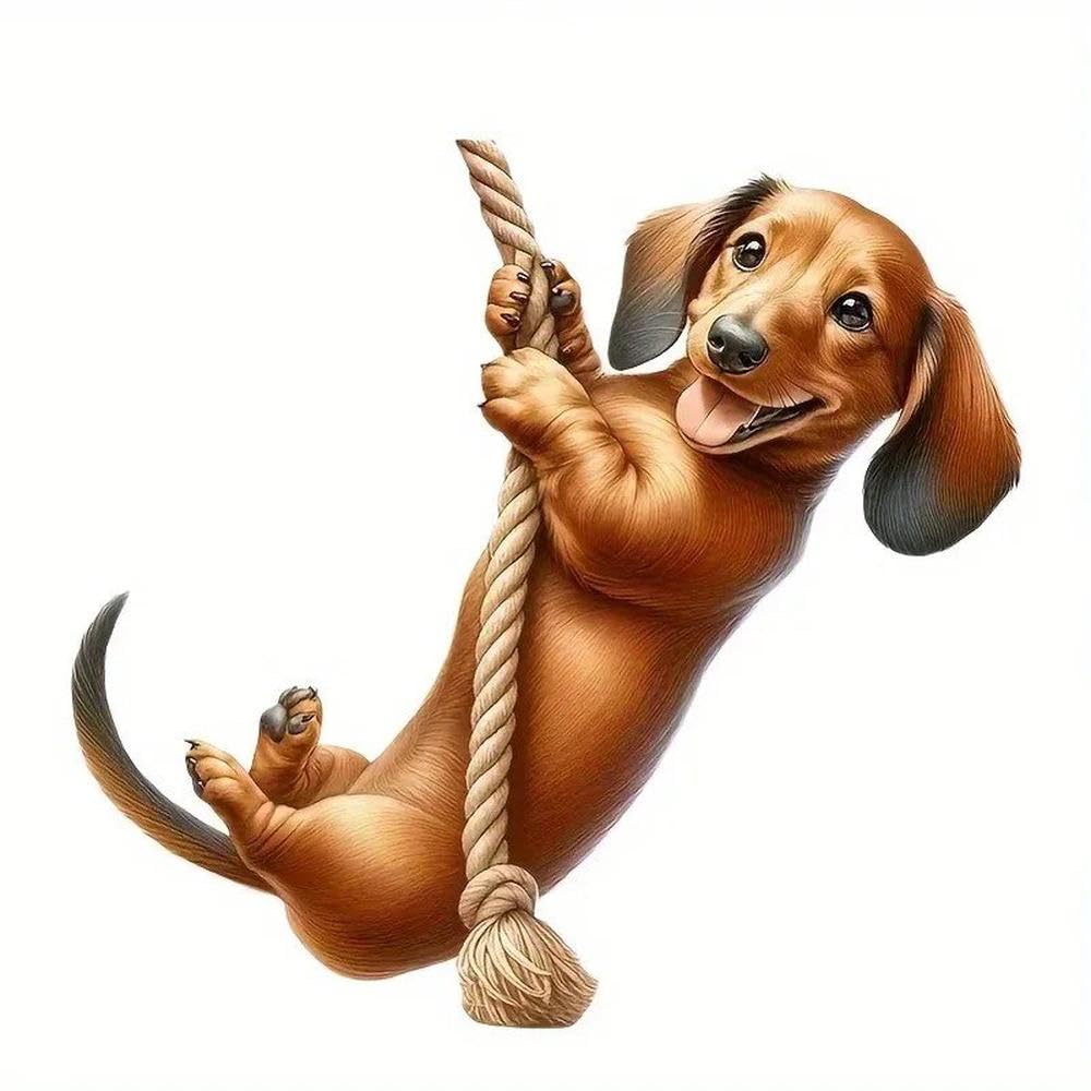 Dancing Dog PVC Vinyl Stickers Waterproof Self Adhesive Decals for Car Laptop Bike