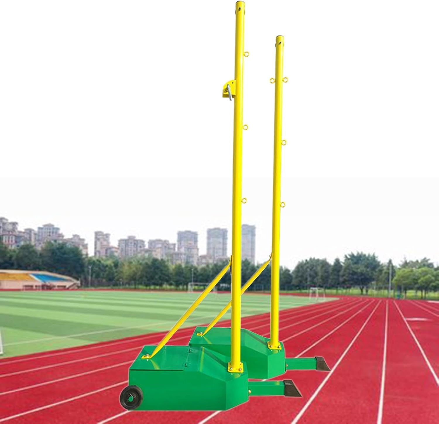 Juego portátil de Voleibol y Red con Soporte: Apto para Uso en Interiores y Exteriores, Altura Ajustable, fácil de Montar, Practicar Deportes en el jardín e Ideal para el Entre