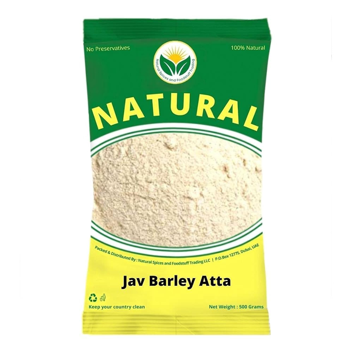 Naturals Barley Flour 1.5Kg (Jav Atta) |100% Pure High Fiber Flour |Fresh, UAE