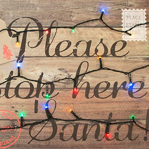 The Christmas Workshop 70320 Multi-Coloured Christmas Lights / 50 LED Christmas Tree Lights / 4.9 Metres Long / Battery Operated / Indoor Or Outdoor Christmas Decorations / 8 Light Modes - Image 6