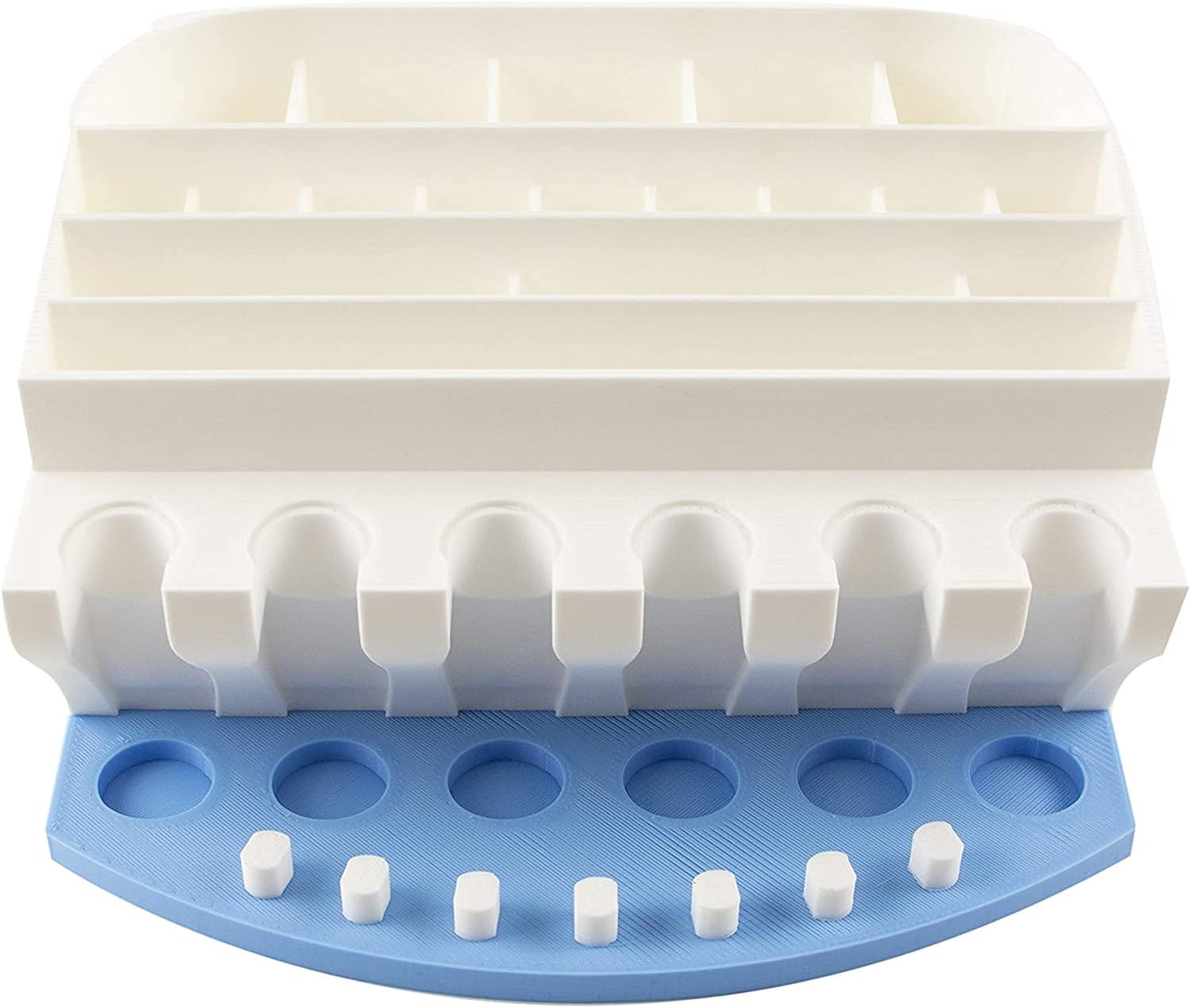 Organizer for Cricut Tools and Accessories Blade Holder Caddy,Storage Compatible with Cricut Maker Blades/QuickSwap Tip/Explore DeepCut Blade(Blue)