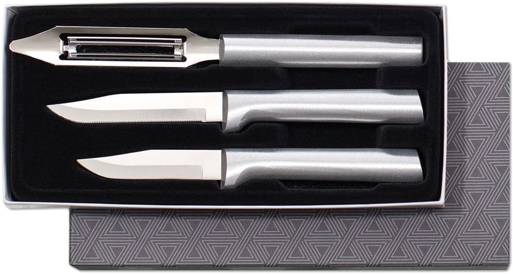 Set Cuchillos Cocina 3 Piezas Acero Inoxidable Aluminio