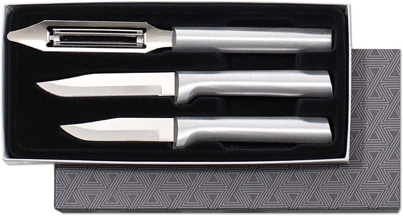 RADA Cutlery Kitchen Basics Gift Set (S56), Silver | 3-Piece Knife Set , Stainless Steel Blade, Cast Aluminum Handle