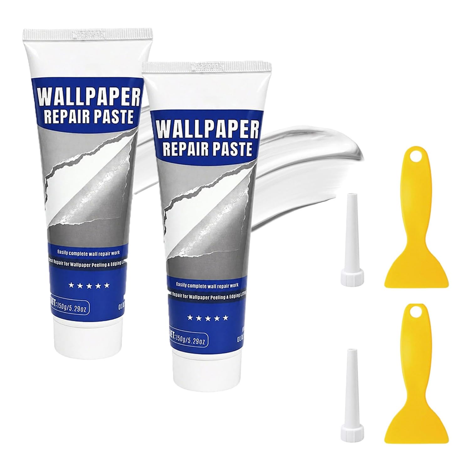 Wallpaper Adhesive Quick - Home Maintenance Fix Solution, Home Maintenance Fix Paste, Wallpaper Repair Glue For Non-Woven PVC Scratch Peeling Living Room Corner，2Pcs