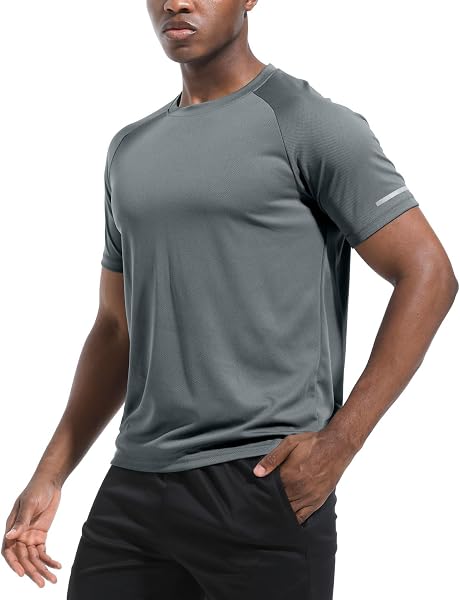 Boyzn 1, 3, 5 or 7 Pack Men's Workout Running Shirts, Dry Fit Moisture Wicking T-Shirt, Gym Athletic Short Sleeve Tee Shirts - 4
