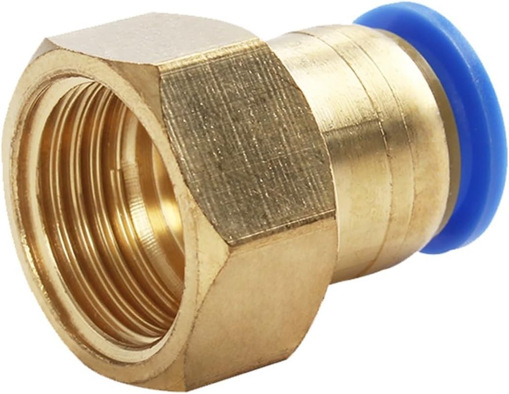 50pcs/lot Pneumatic Connector PCF 4mm-12mm Fitting Thread 1/8" 1/4" 3/8" 1/2" Air Tube Thread Female Straight Air Fitting (Color : 4-01) Plumbing Fittings