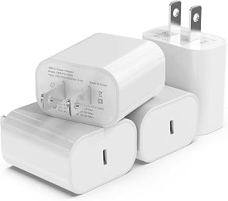 iGENJUN 4-Pack 20W USB C Fast Charger Block PD 3.0 - Compact Wall Adapter for iPhone 17/16/15/14, Galaxy, Pixel (Arctic White)
