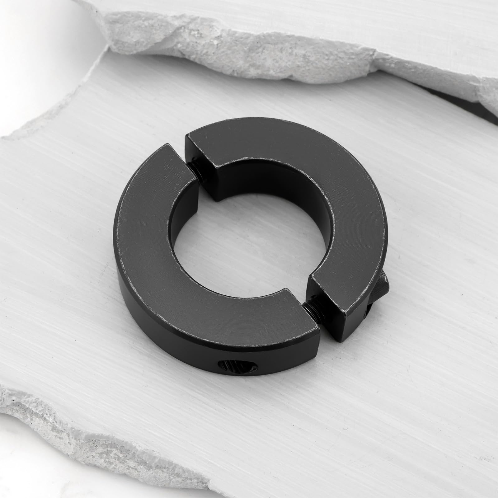 The Lord of the Tools 10 Pezzi Collare Di Serraggio In Acciaio Con Doppia Divisione Per Albero Con Vite Di Fissaggio Per Blocco Fisso Per Ingranaggi 45x25x12mm Nero
