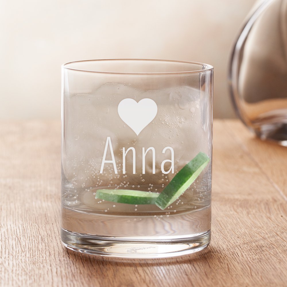 Romantic Passion Gin Set di 2 bicchieri con incisione - Gin Tonic con
