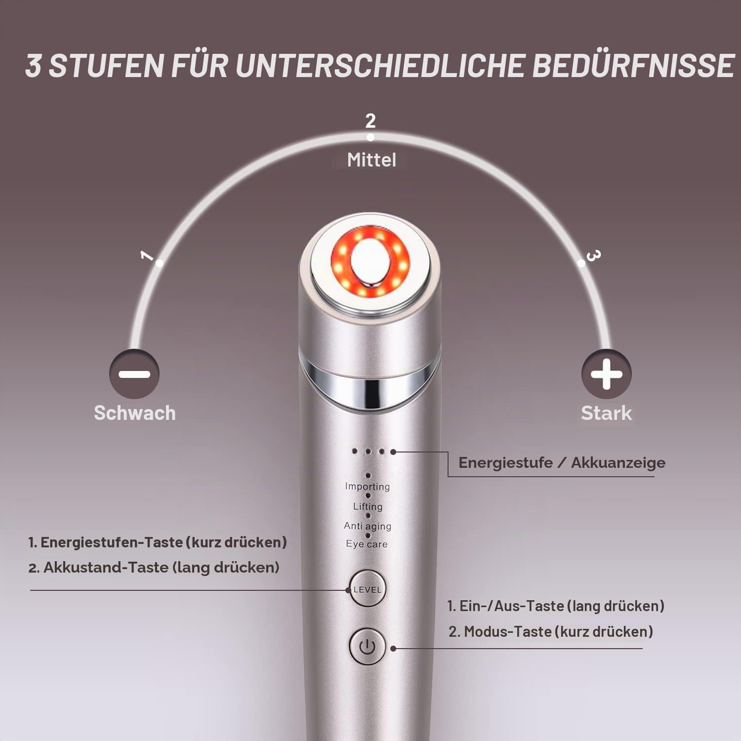 Pulsierendes Hausgeräte-Beauty-Gerät,Fortschrittliches Radiofrequenzgerät für das Gesicht mit Puls-Radiofrequenztechnologie, Mikroströmen, Faltenreduzierung, Gesichtspflege.