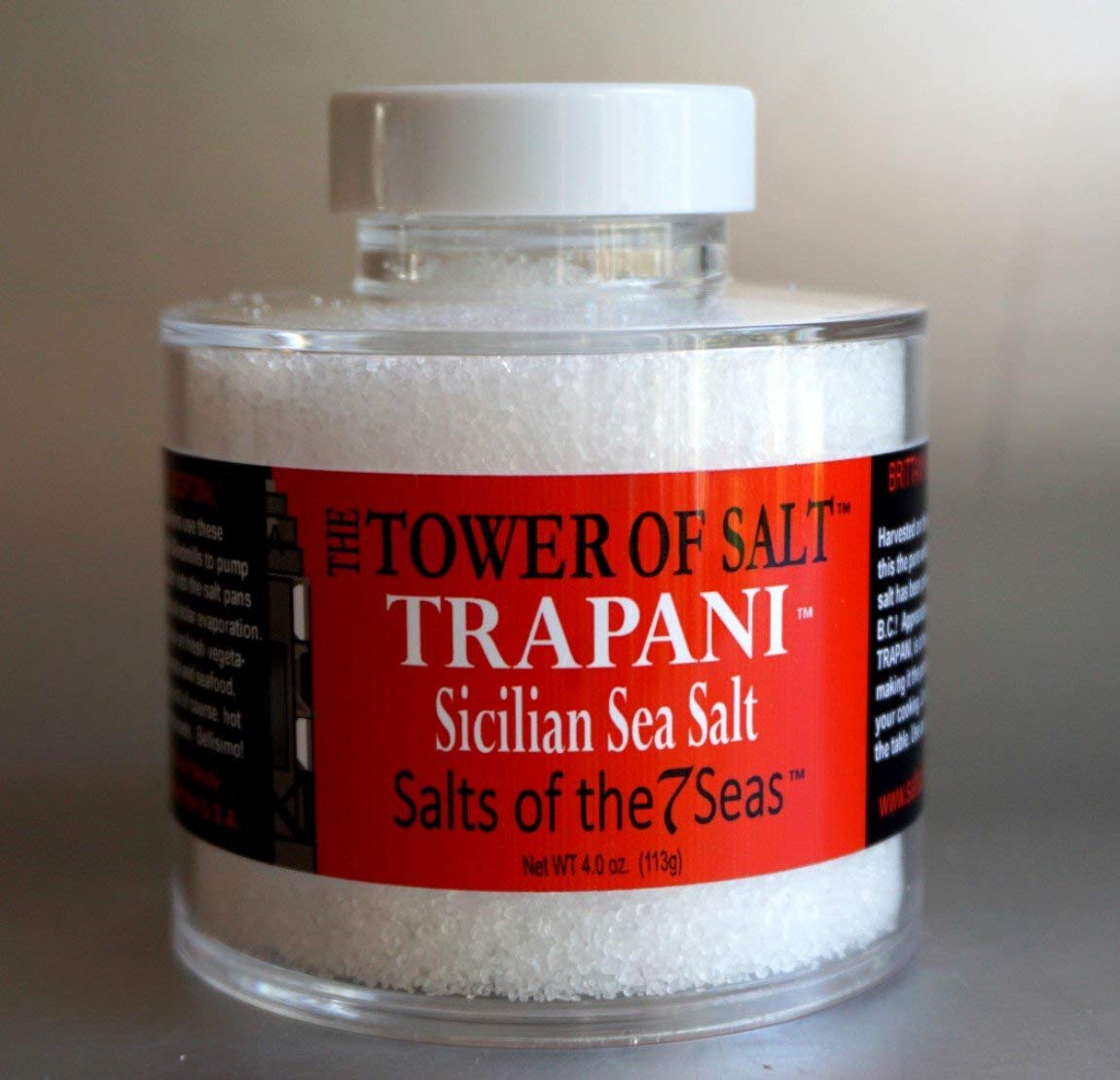 Trapani Sicilian Sea Salt in a Stacker Jar (White)